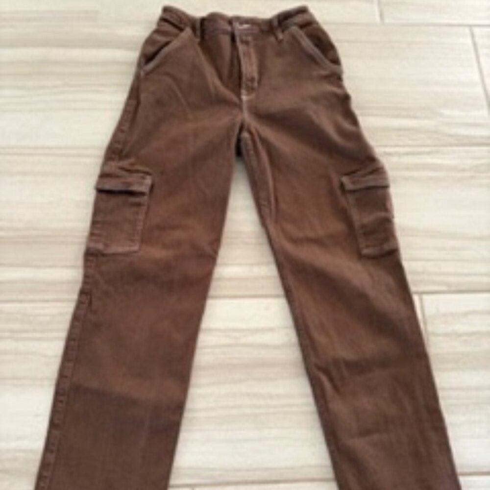 Hollister Women's Ultra High Rise Dad Jean - Brown Cargo - Size 3R W 26 L 31